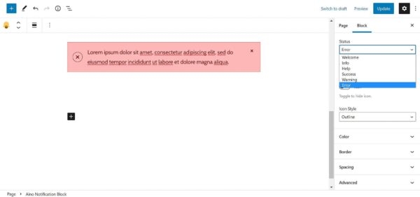 Aino Notification Banner: плагин для создания баннеров с уведомлениями в WordPress