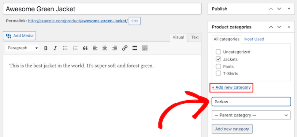Как добавить продуктовые метки, атрибуты и рубрики в WooCommerce