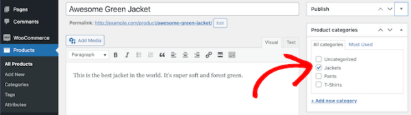 Как добавить продуктовые метки, атрибуты и рубрики в WooCommerce