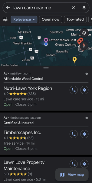 
            Google стал показывать два рекламных объявления в блоке локальной выдачи
        