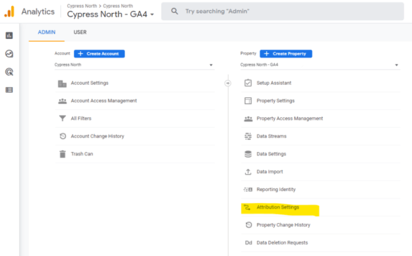 Google Analytics 4 позволил менять модель атрибуции на уровне всего ресурса