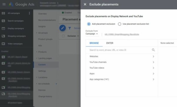 Google Ads тестирует функцию исключения мест размещения в умных торговых кампаниях
         
            Google Ads тестирует функцию исключения мест размещения в умных торговых кампаниях