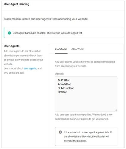 Defender: защита WordPress-сайта от плохих ботов с помощью бана по User Agent