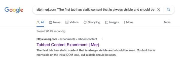 Как Google индексирует контент на вкладках: 12 тестов
Как Google индексирует контент на вкладках: 12 тестов