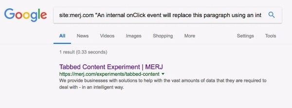 Как Google индексирует контент на вкладках: 12 тестов
Как Google индексирует контент на вкладках: 12 тестов
