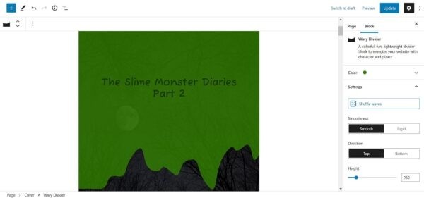 Создаем разделители для контента в WordPress с помощью плагина Wavy Divider