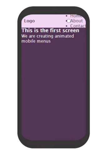 Анимация мобильных меню с помощью CSS