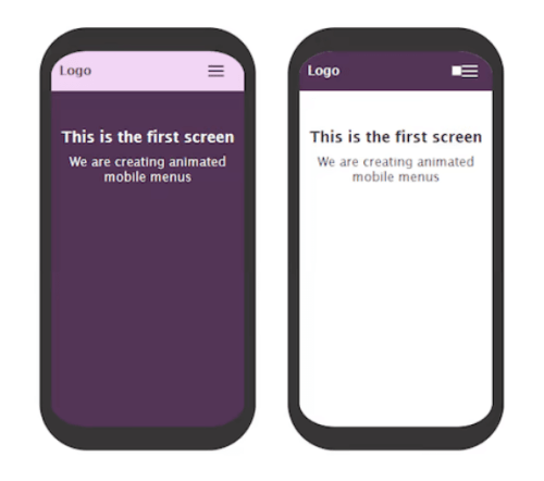 Анимация мобильных меню с помощью CSS
