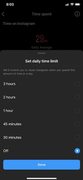 Instagram отказался от перерывов менее получаса в функции «Take a Break»
Instagram отказался от перерывов менее получаса в функции «Take a Break»