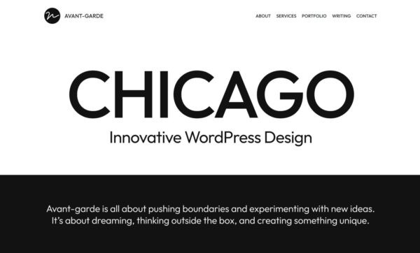 Avant-Garde: экспериментальная блочная тема для WordPress с продуманными до мелочей паттернами Avant-Garde: экспериментальная блочная тема для WordPress с продуманными до мелочей паттернами