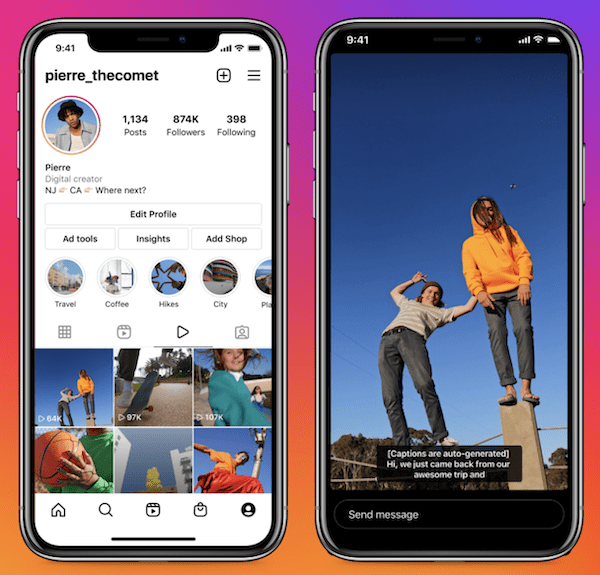 Instagram запускает автоматические субтитры для видео
         
            Instagram запускает автоматические субтитры для видео