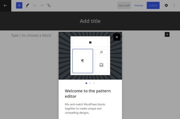 В каталоге WordPress.org появился встроенный конструктор паттернов