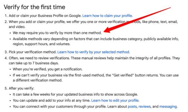 Google Профиль компании может потребовать дополнительной проверки Google Профиль компании может потребовать дополнительной проверки
