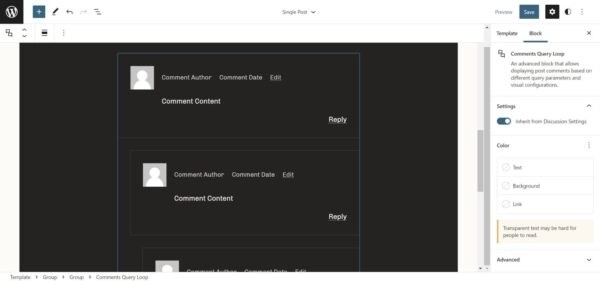 В WordPress 6.0 появятся новые блоки, связанные с комментариями