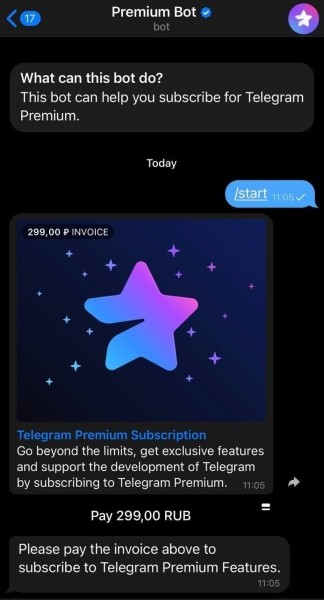 Telegram снизил стоимость подписки при покупке через бота
Telegram снизил стоимость подписки при покупке через бота