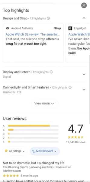 Google тестирует блок «Высоко оценено пользователями» в результатах мобильного поиска
Google тестирует блок «Высоко оценено пользователями» в результатах мобильного поиска