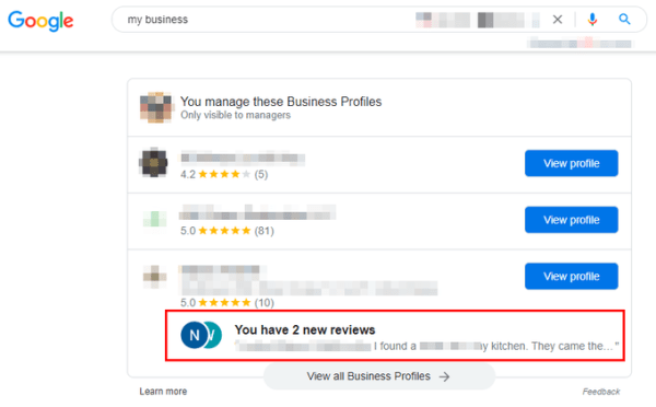 В выдаче Google появилась кнопка «Посмотреть все бизнес-профили» В выдаче Google появилась кнопка «Посмотреть все бизнес-профили»