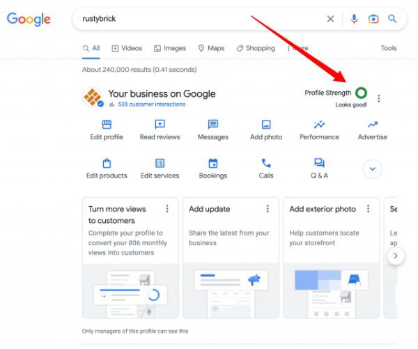 Google начал показывать «Силу профиля» на выдаче для всех бизнес-профилей
         
            Google начал показывать «Силу профиля» на выдаче для всех бизнес-профилей