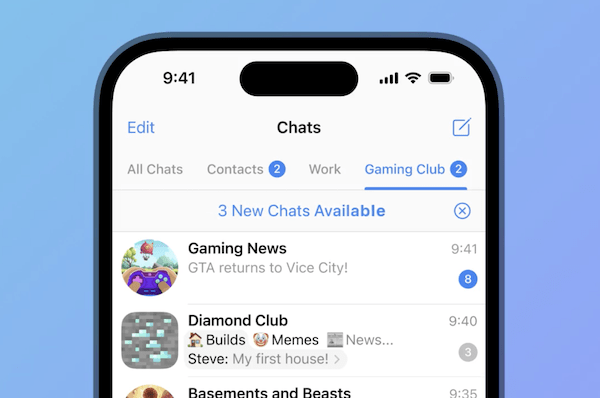 
            В Telegram появилась возможность быстро делиться десятками чатов с помощью одной ссылки
        