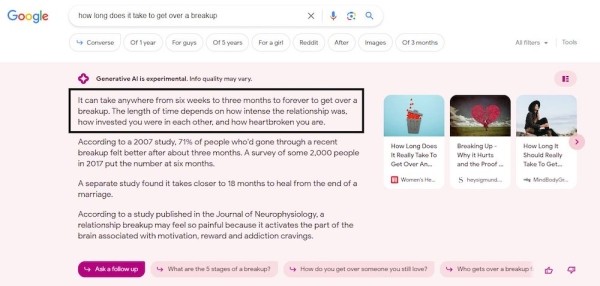 
            Экспериментальный поиск Google: первые вопросы и ответы
        