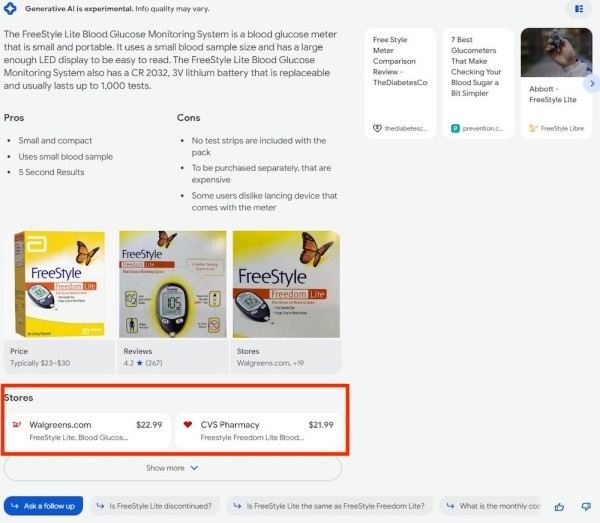 Google SGE изучил ассортимент локальных магазинов
Google SGE изучил ассортимент локальных магазинов