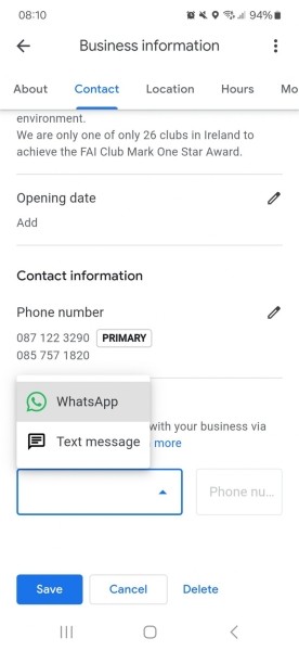Google тестирует возможность написать бизнесу в Картах через WhatsApp или смс Google тестирует возможность написать бизнесу в Картах через WhatsApp или смс