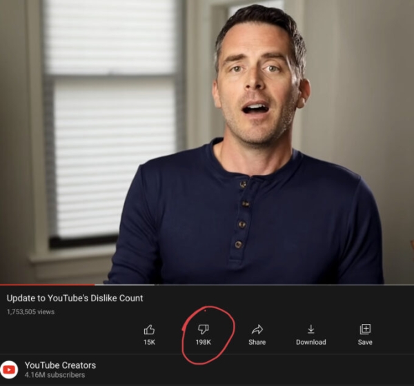 Сооснователь YouTube раскритиковал отключение дизлайков
         
            Сооснователь YouTube раскритиковал отключение дизлайков