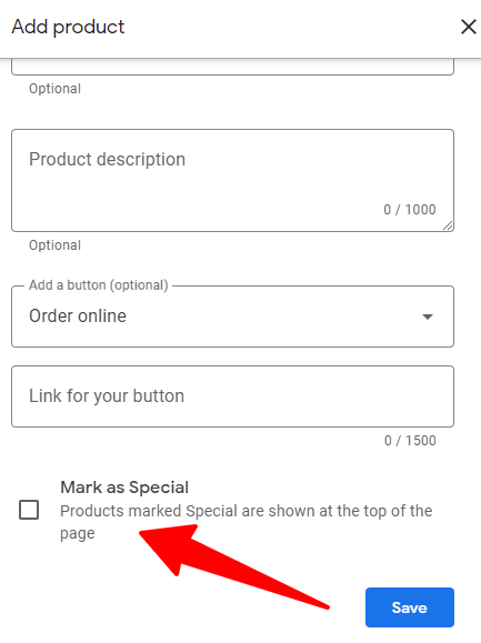 Google Профиль компании позволил помечать товары как «Special»
         
            Google Профиль компании позволил помечать товары как «Special»