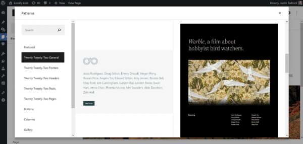 В WordPress 5.9 появится модальное окно просмотра паттернов В WordPress 5.9 появится модальное окно просмотра паттернов